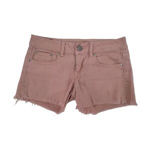 American Eagle Pink Cut Off Denim Jean Shorts Size 2 Women’s